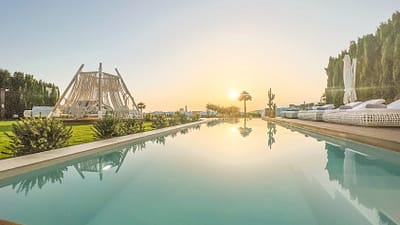 villa-comtess-1 Villa Comtess with beautiful sunset over pool in Ibiza